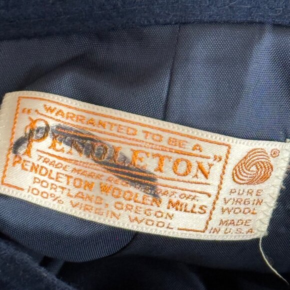 Pendleton Womens Pure Virgin Wool A-Line Navy Skirt size 10 - Picture 4 of 10